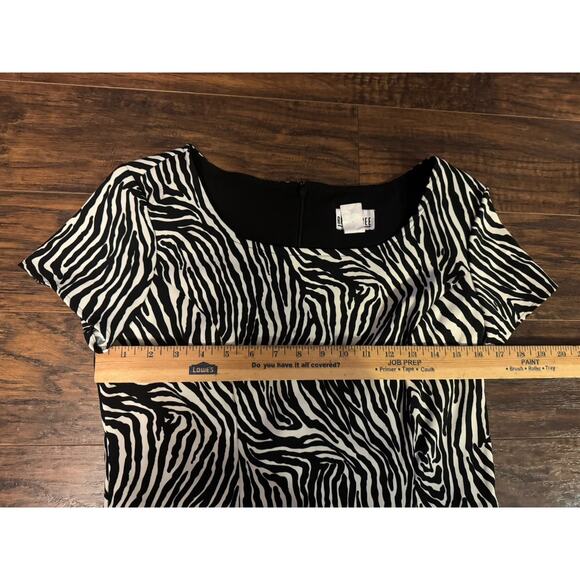 Women’s Women’s Pencil Dress Robbie Bee Size 8 Zebra Print Y2K - Picture 5 of 5